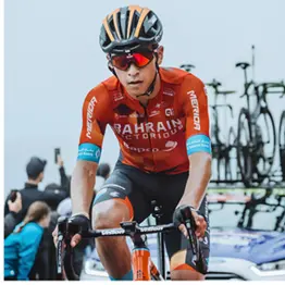 Santiago Buitrago, ciclista del Bahrain Victorious
